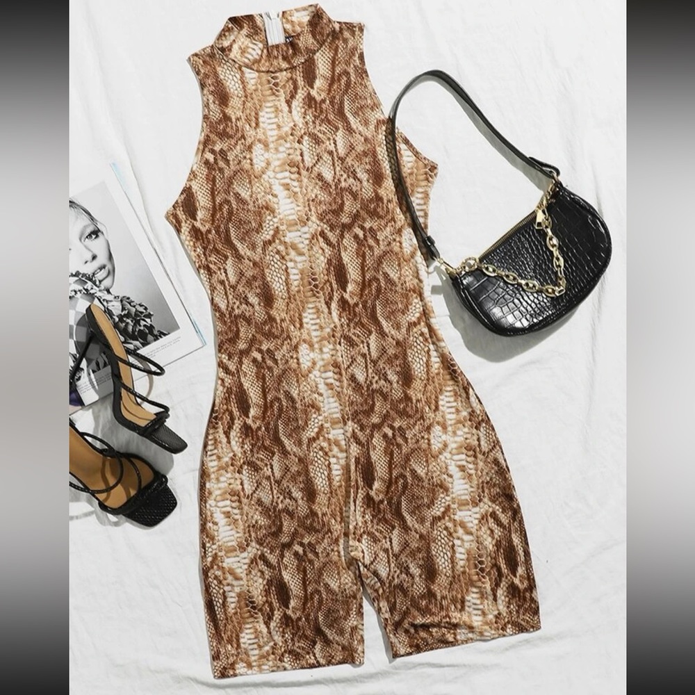 Snakeskin romper/bodysuit